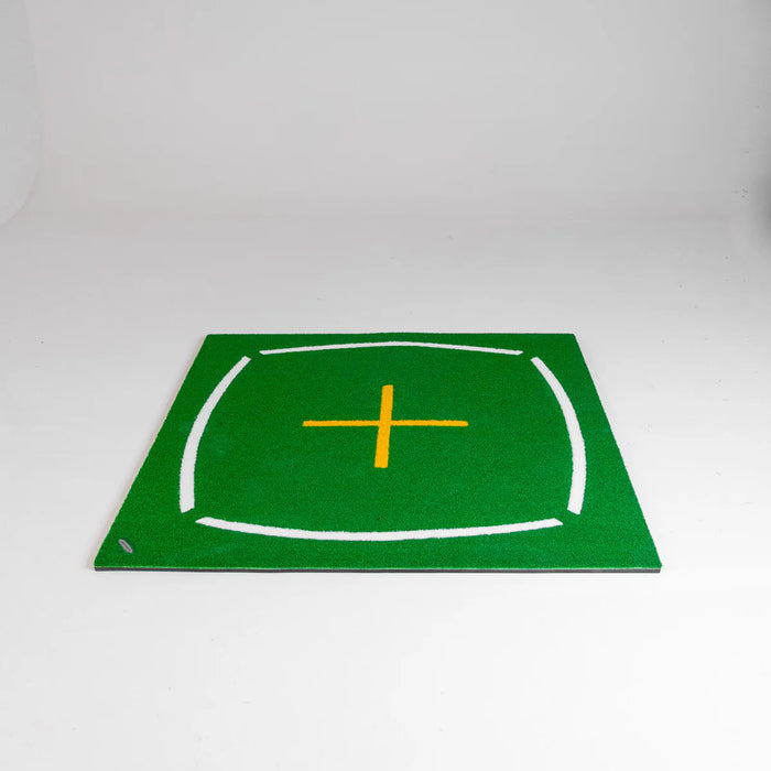 Golf Bays Academy Teaching Hitting Mat w/4 Tee Holes - 4'11" X 4'11"