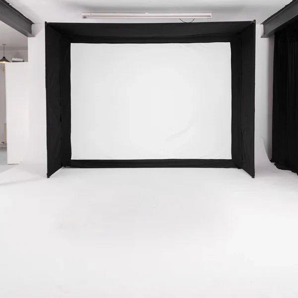 Golf Bays - EasySim DIY Golf Simulator Enclosure w/Poles - 10'9"X8'2"X3'3" w/4:3 AR