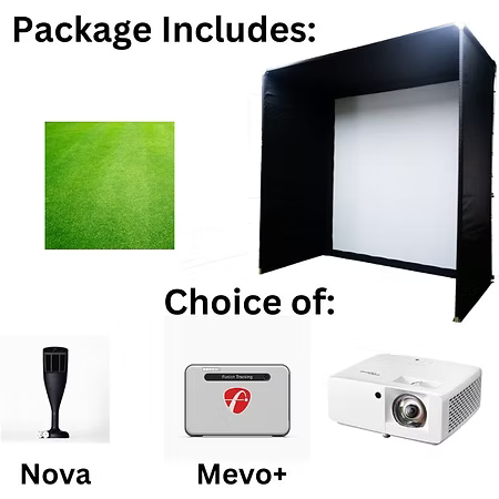 Flightscope/Red Stakes Golf $4.5-6,000 Golf Simulator Package w Optoma Projector