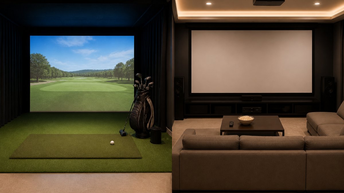 Golf Simulator vs Home Theater: Room Design Guide