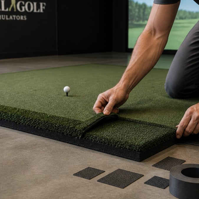 Stabilize Golf Simulator Hitting Mats on Concrete: A Step-by-Step Guide