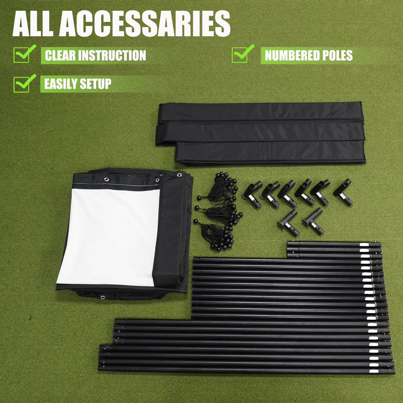 Impact Sports - DIY Golf Simulator Enclosure- Padding & Poles Included ...