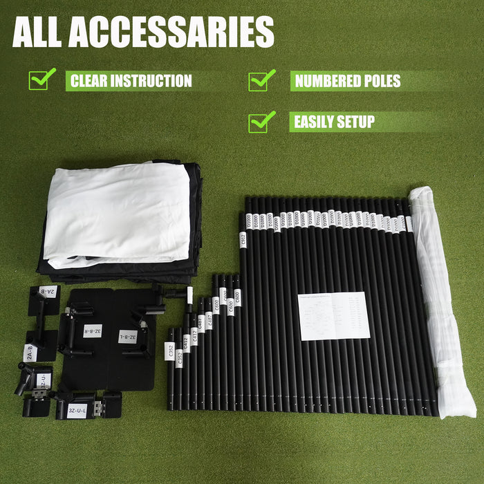Impact Sports - Space Saving Collapsible Enclosure - 9'10"W x 8'6"D x 8'2"H