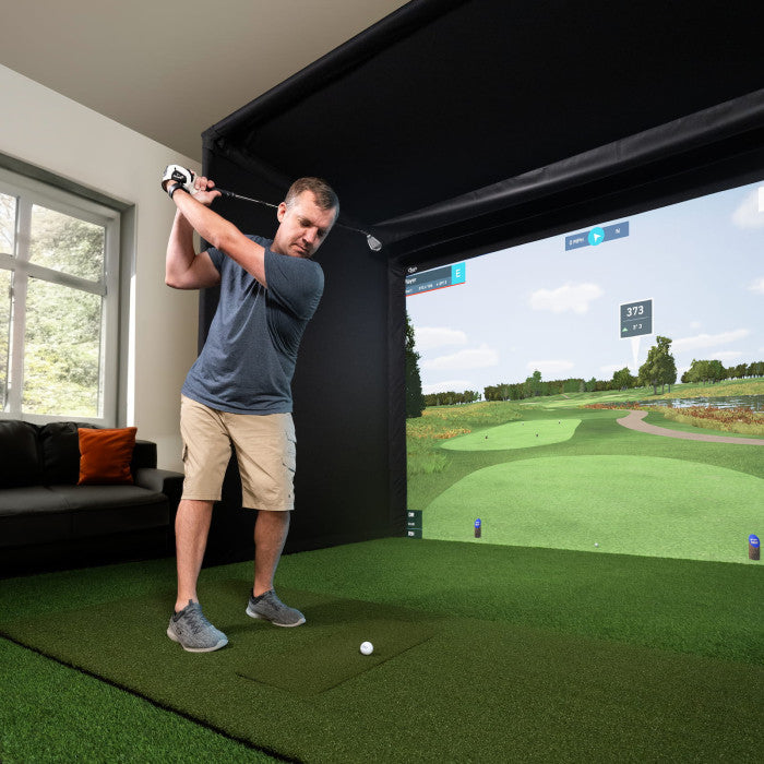 Carl’s Place Pro Golf Simulator Enclosure (2025 Model) – Premium Customizable Impact Screen & BlackStop™ Enclosure