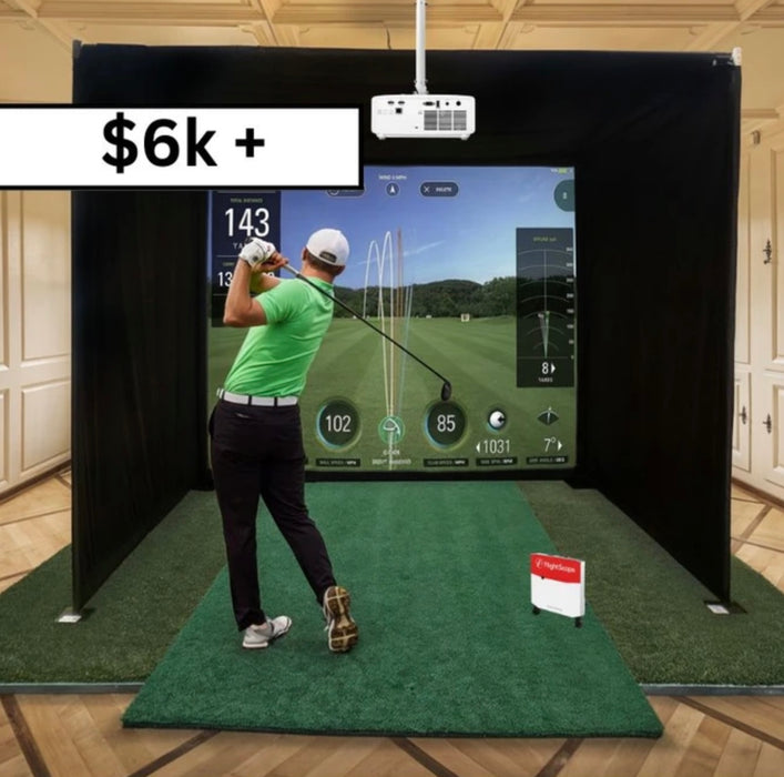 Flightscope/Red Stakes Golf $6K and Up Golf Simulator Package w/Optoma Projector