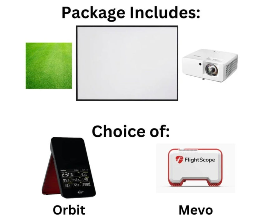 Flightscope/Red Stakes Golf Under $2.4K Golf Simulator Package w Optoma Projector