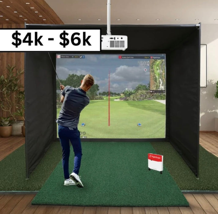 Flightscope/Red Stakes Golf $4.5-6,000 Golf Simulator Package w Optoma Projector
