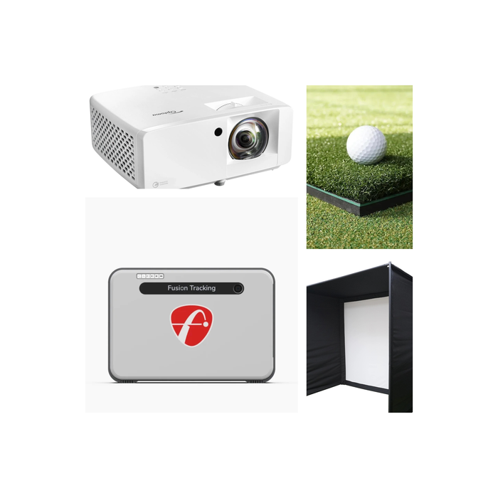 Flightscope Mevo + Golf Simulator Package w Optoma Projector
